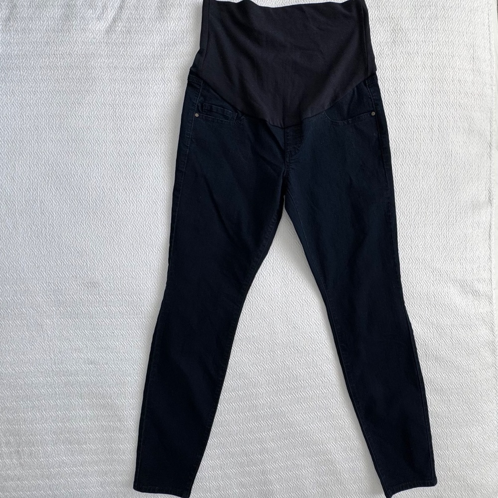 NWT Thyme Slim Fit Maternity Jeans Dark Blue Wash Size M